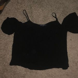 Black off the shoulder blouse
